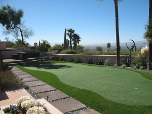 800 SF Tucson foothills putting green, 800 sq. feet