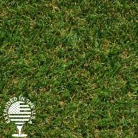 artificial turf that is green with some brown and yellow blades