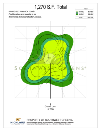 Southwest Putting Green Template 1270sf