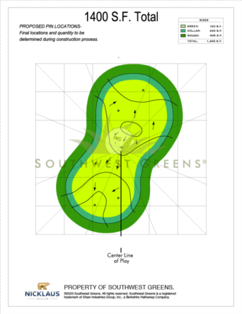 Southwest Putting Green Template 1400sf