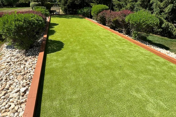 Tucson Bocce Ball Court using artificial grass